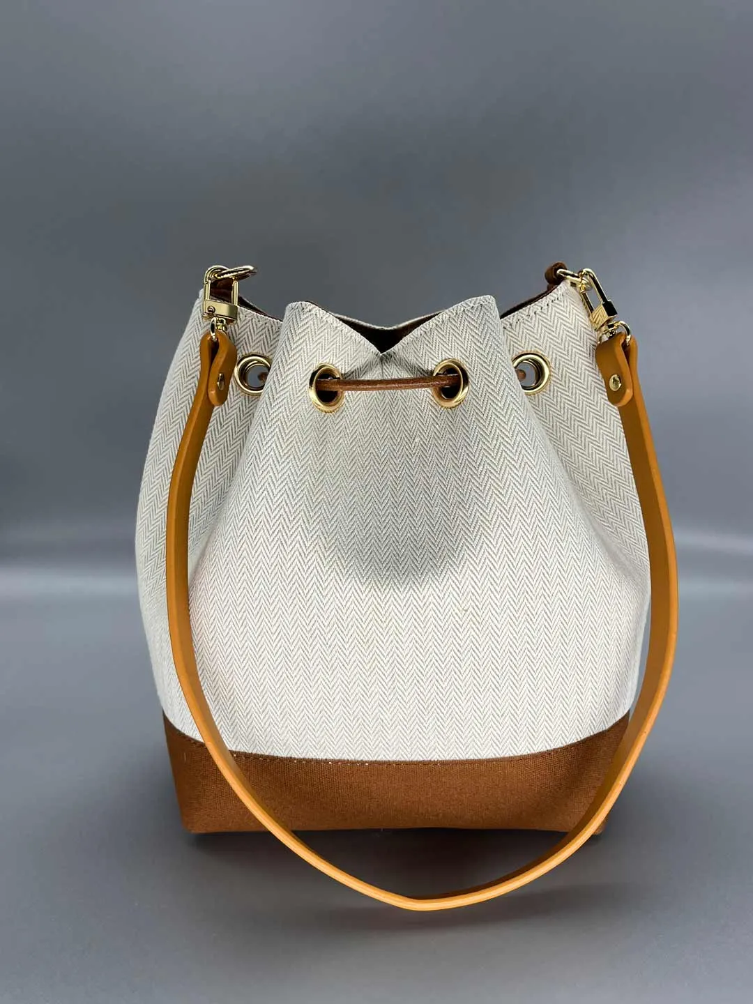 Upcycled Hermes Dust Bag-Bucket Bag