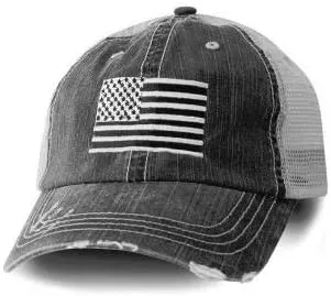 USA American Flag Baseball Cap Black