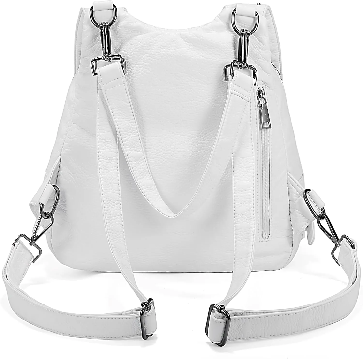 UTO Women Backpack Purse PU Washed Leather Rivet Studded Convertible Ladies Rucksack Shoulder Bag