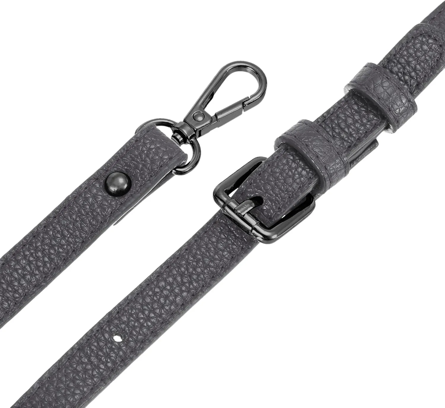 uxcell Purse Strap, Crossbody Strap Leather Adjustable Replacement Shoulder Strap for Women's Crossbody Handbags Bag, 0.6" Wide, 41-51" Long (Grey)