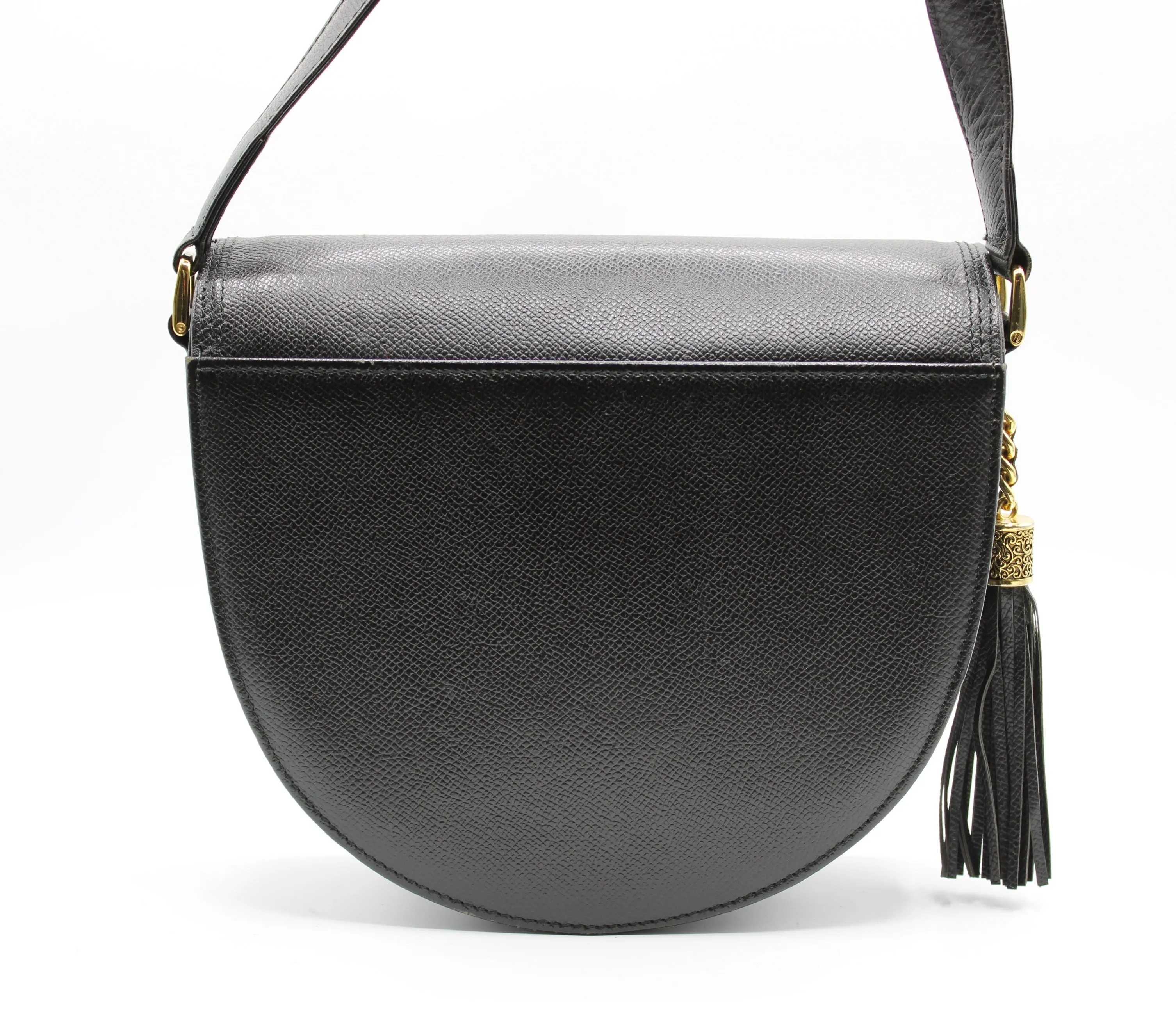 Valentino Garavani Bag Crossbody Saddle Black Leather Vintage
