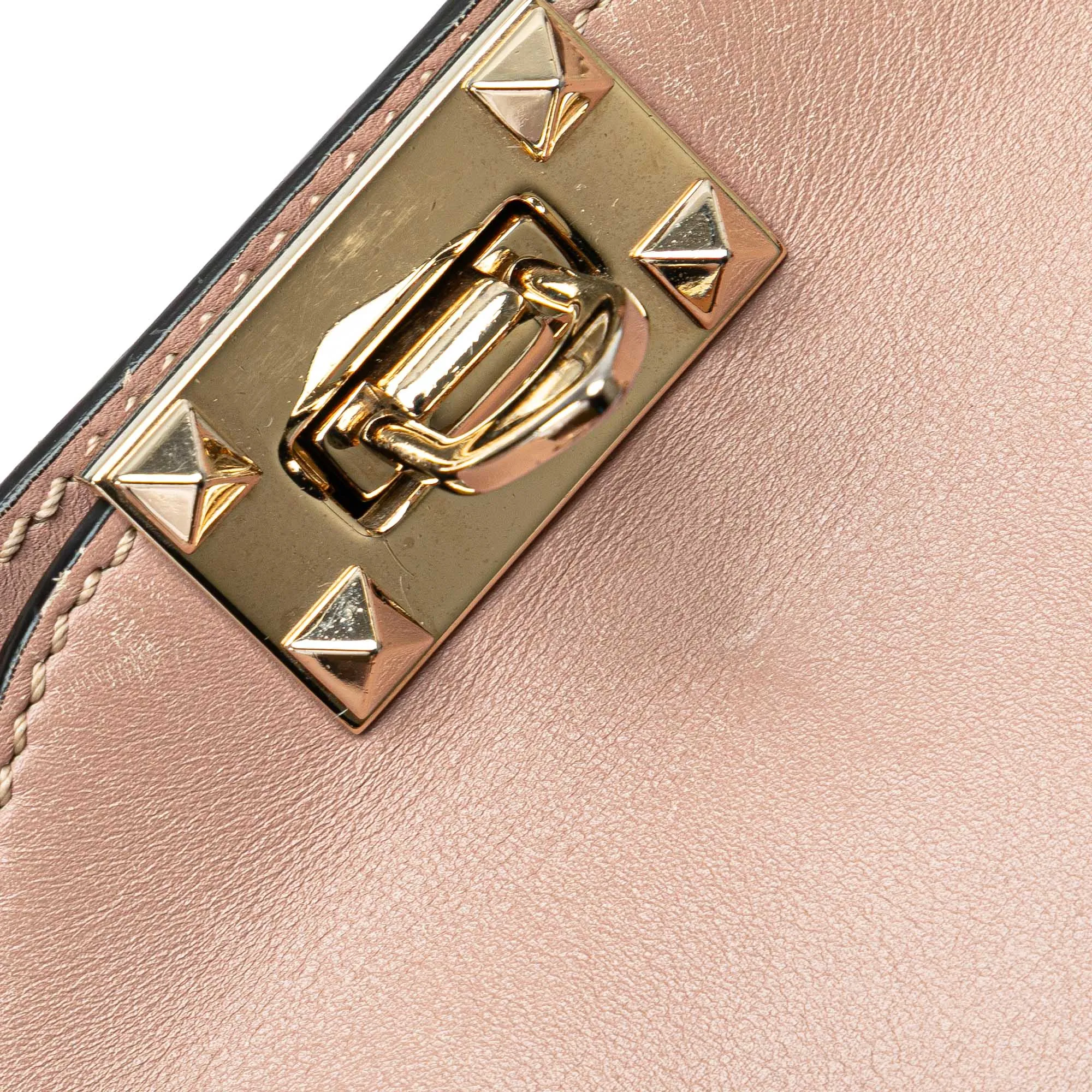 Valentino Small Leather Rockstud Double Handle Tote