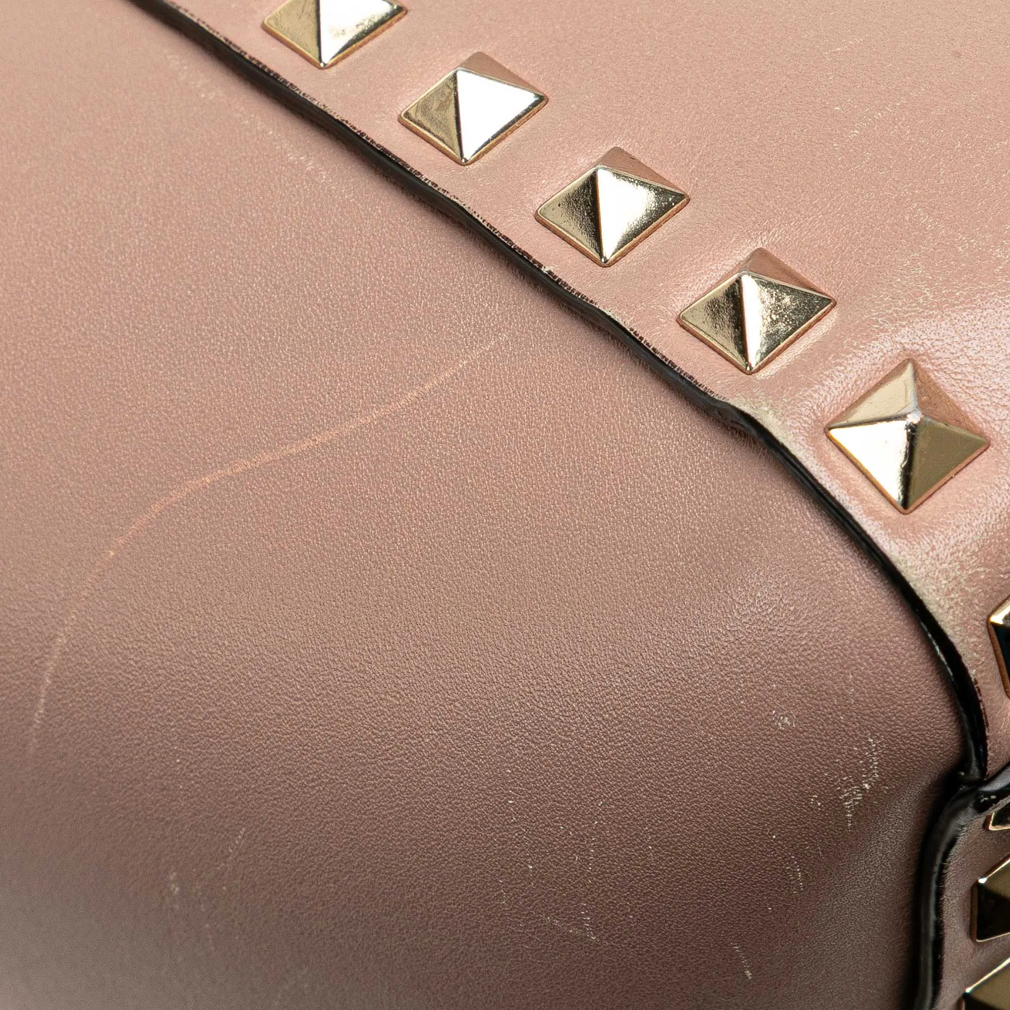Valentino Small Leather Rockstud Double Handle Tote