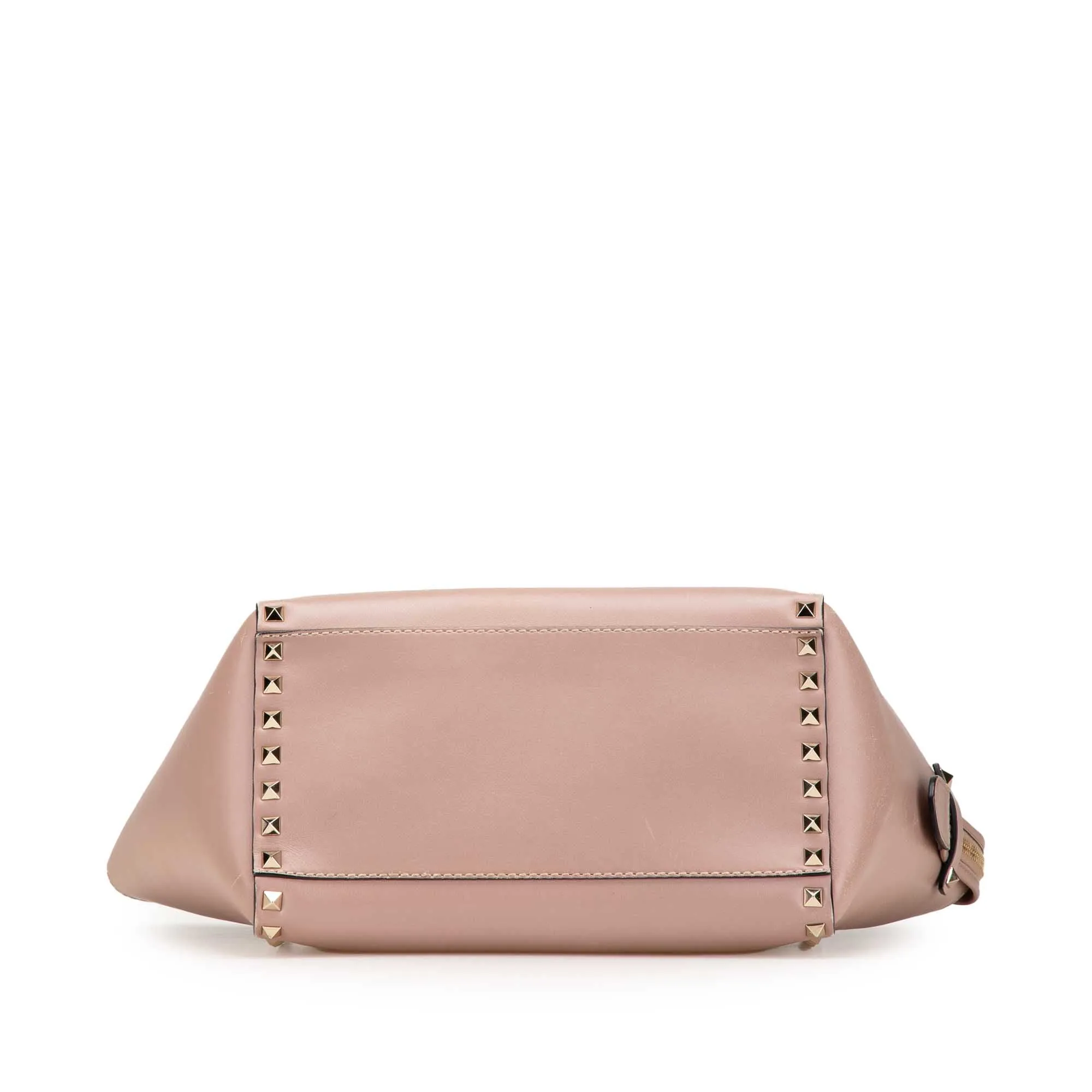 Valentino Small Leather Rockstud Double Handle Tote