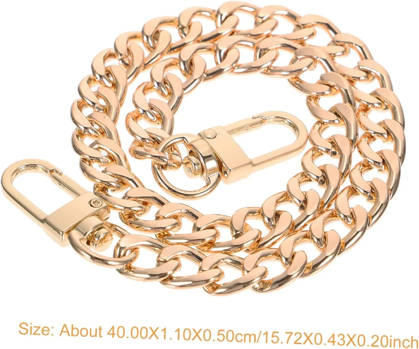 Veemoon Metal Chain for Handbags 5pcs DIY Bag Straps Tote Bag Chains Alloy Buckle Replacement