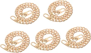 Veemoon Metal Chain for Handbags 5pcs DIY Bag Straps Tote Bag Chains Alloy Buckle Replacement