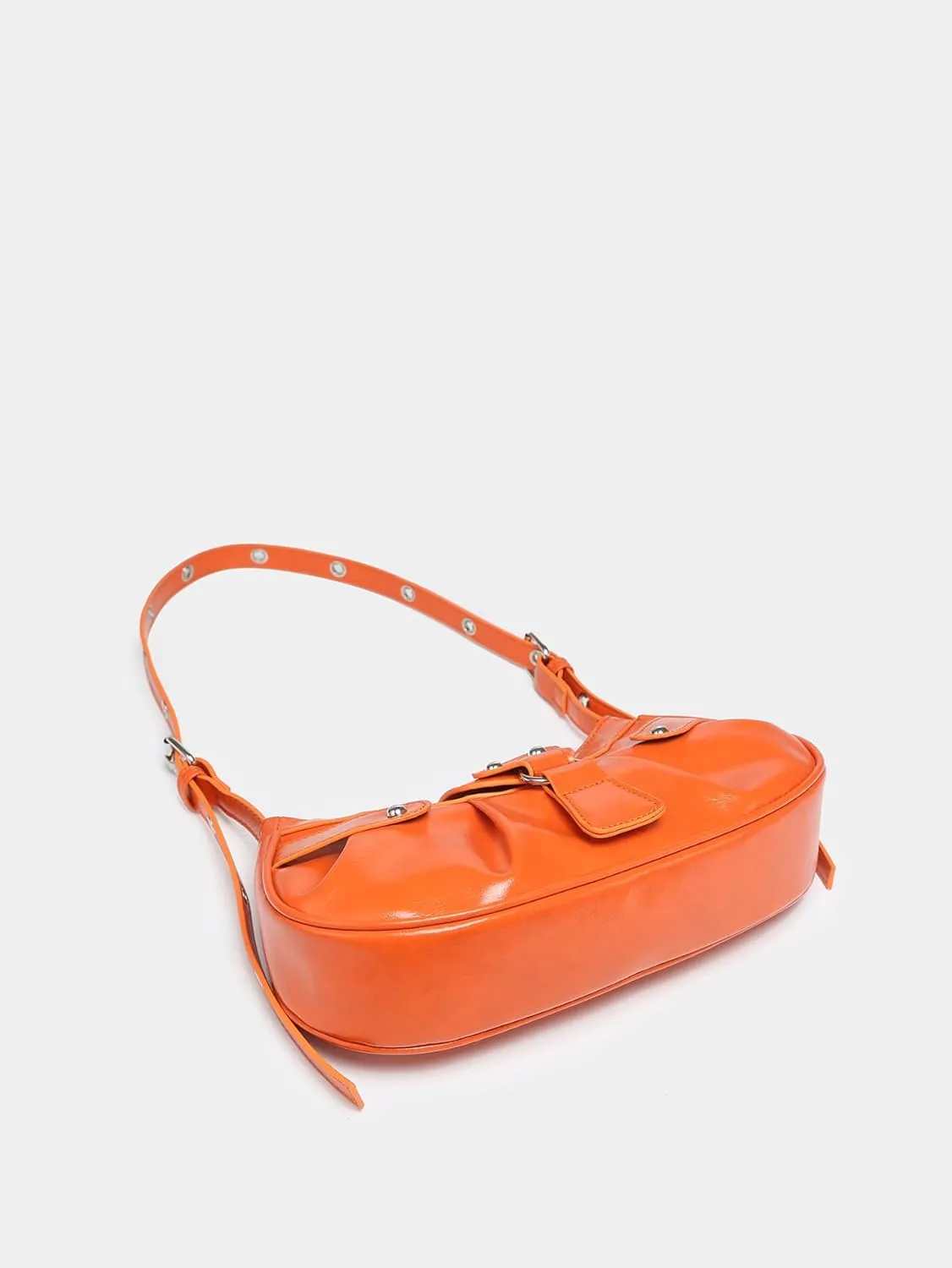 Verdusa Women's Pleated Hobo Shoulder Bag PU Leather Clutch Handbag