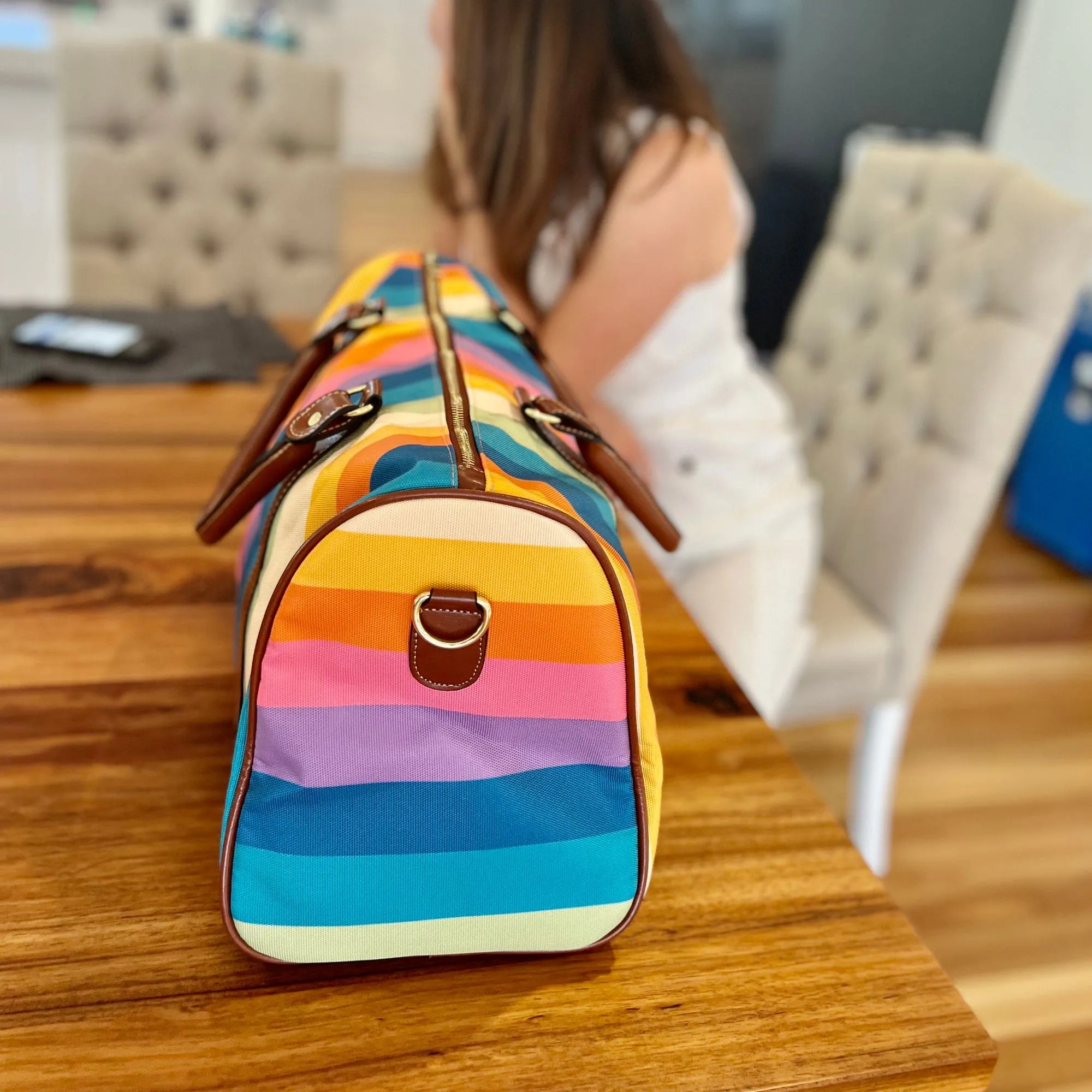 Vertical Rainbow | Travel Duffle Bag