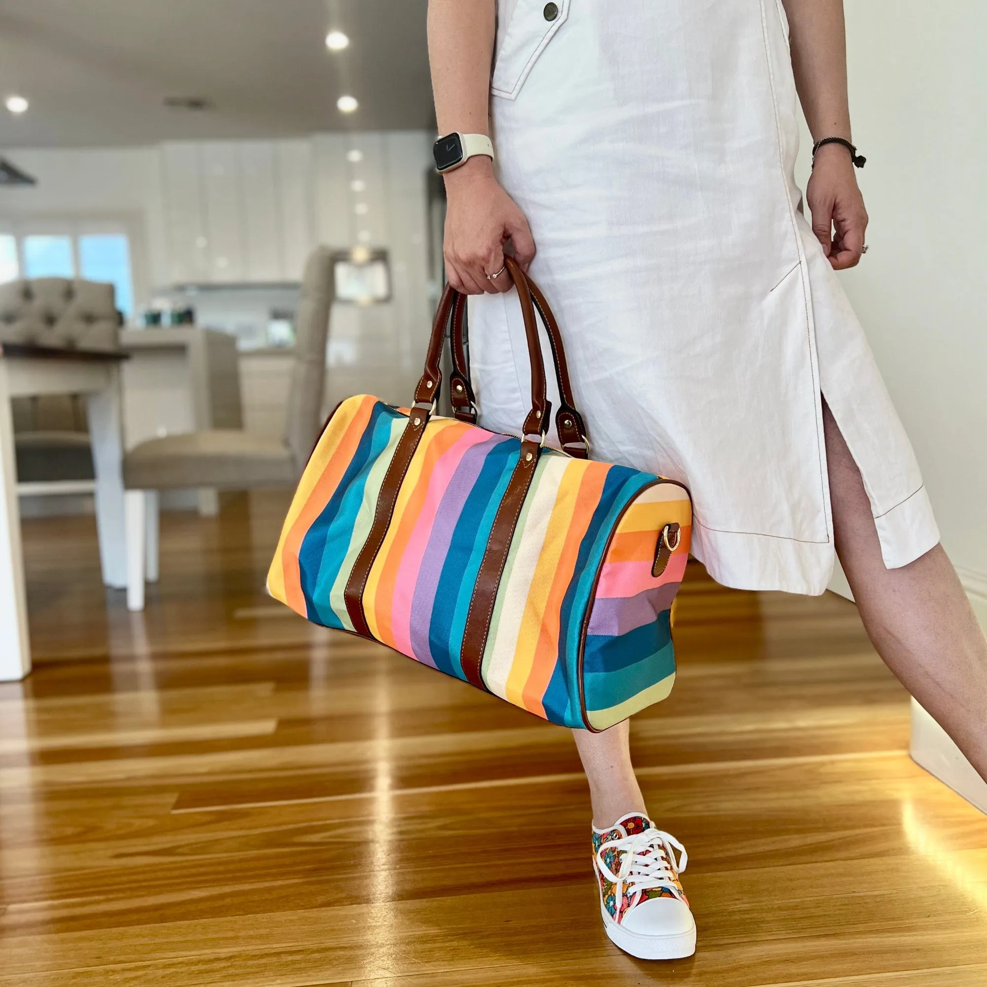 Vertical Rainbow | Travel Duffle Bag