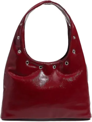 Vintage Tote Bag for Women Trendy Studded Shoulder Handbag Y2k Leather Purse Small Punk Rivet Underarm Bag Streetwear