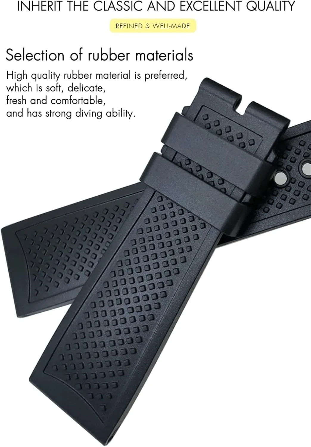 Watch Strap Rubber Strap Silicone Strap Universal Strap Buckle Strap Cowhide Strap Nylon Leather Silicone Strap Folding Buckle Strap Watch Strap Strap