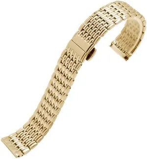 Watch Straps Stainless Steel Watchbands 13mm 18mm Thin Metal Watch Chain Replacement Female Strap Replacement Strap (Color : Gold, Size : 20mm)