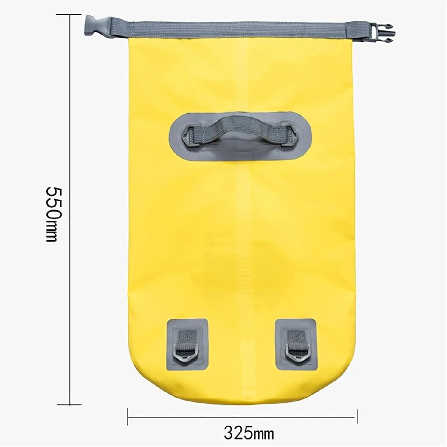 Waterproof Dry Bag, Floating Waterproof Dry Bag, Roll Top Dry Compression Sack with Adjustable Shoulder Straps (Color : Yellow)