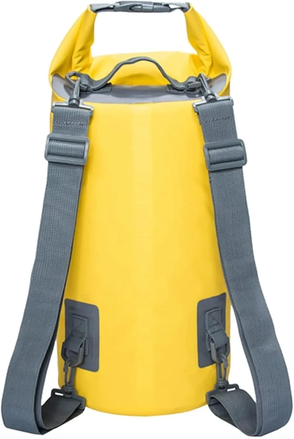 Waterproof Dry Bag, Floating Waterproof Dry Bag, Roll Top Dry Compression Sack with Adjustable Shoulder Straps (Color : Yellow)