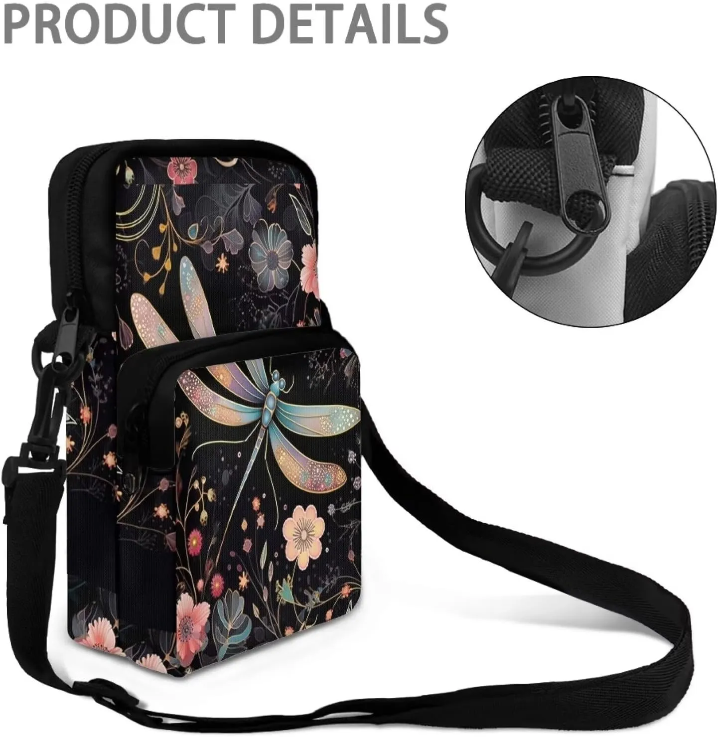WELLFLYHOM Small Crossbody Bag for Men Women Phone Purse Over Shoulder Handbag Messenger Pouch