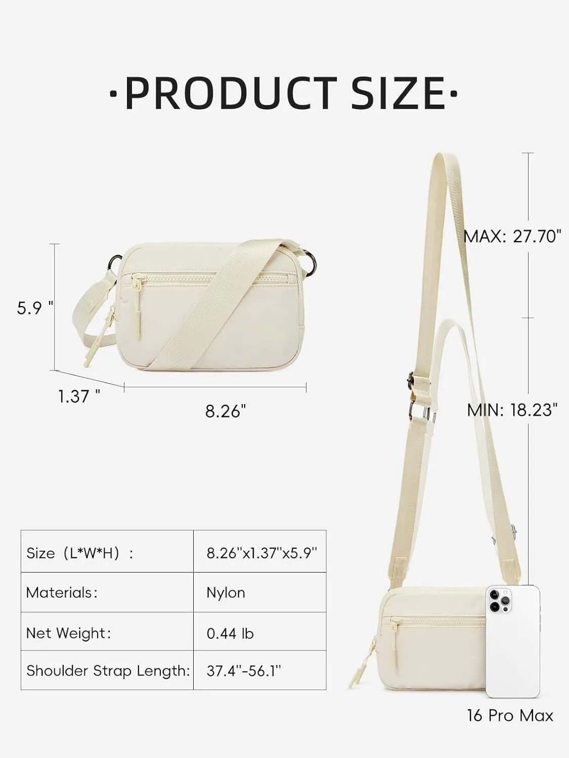 WESTBRONCO Small Crossbody Bags for Women Nylon with Adjustable Strap, Mini Crossbody Purse, Shoulder Bag Traveling Workout