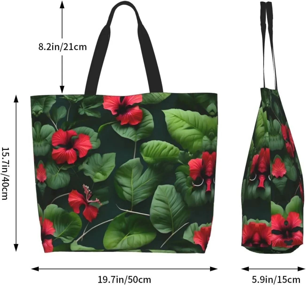 White Blue Daisy Women Tote Bag,Casual Tote'S Handbag Big Capacity Shoulder Bag Crossbody Bag