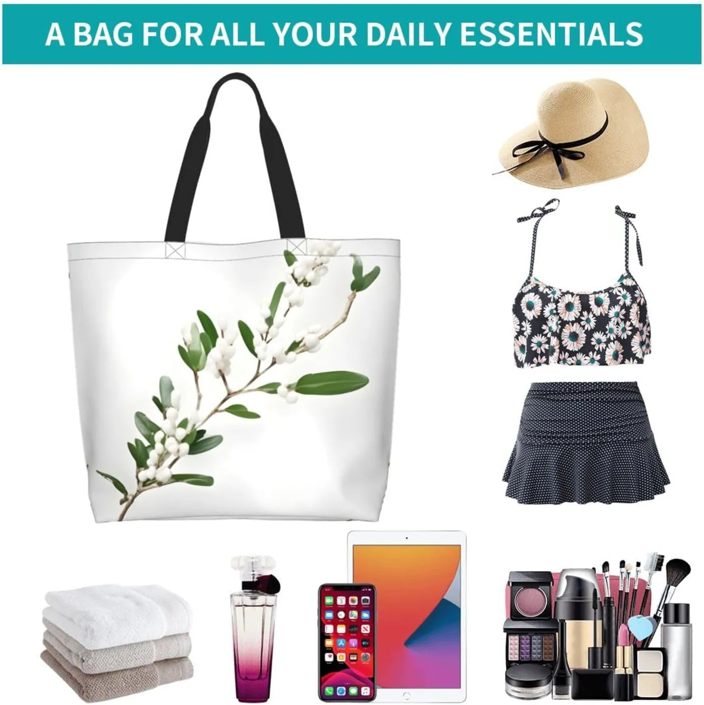 Whitetail Deer Fawn In Wilderness Stag Women Tote Bag,Casual Tote'S Handbag Big Capacity Shoulder Bag Crossbody Bag