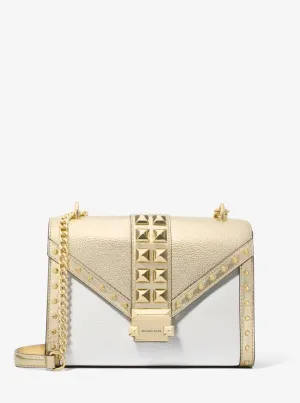 Whitney Medium Studded Metallic Shoulder Bag