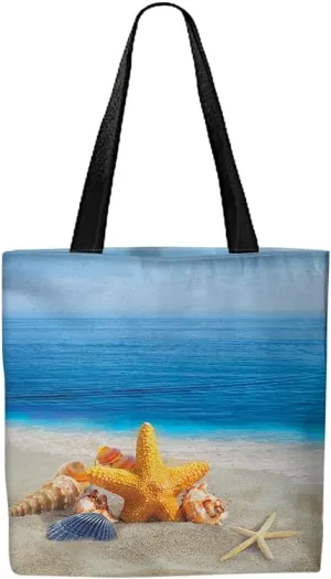 WIRESTER Big Tote Bag With Inner Pocket, Reusable Canvas Tote Bag for Women Girl, Beach Bag, Grocery Shopping Bag, Travel Bag