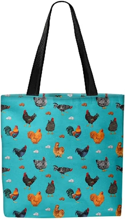 WIRESTER Big Tote Bag With Inner Pocket, Reusable Canvas Tote Bag for Women Girl, Beach Bag, Grocery Shopping Bag, Travel Bag