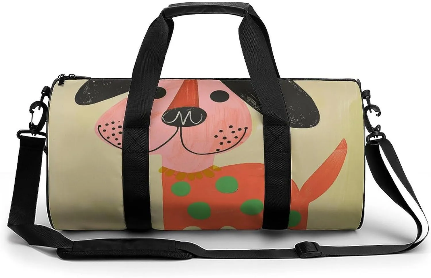 With Black Ears Gym Bag Sport Gym Tote Bag Lightweight Duffle Bag Carry On Weekender Bags for Women Men