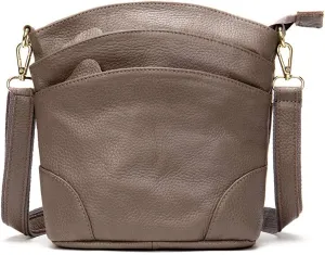 Women Genuine Leather Shoulder Bag Floral-Embossed Crossbody Bag Handbag Purse for Women