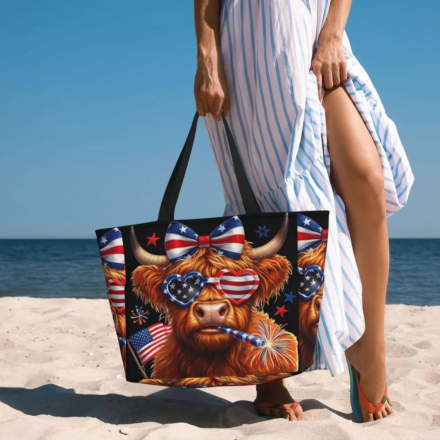 Women Large Beach Bag Travel Weekender Foldable Tote Bag for Pool Beach Vacation Gym