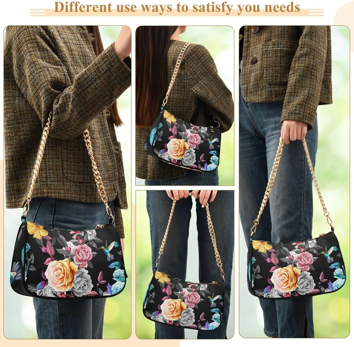Women's Chain Bag, Shoulder Bag, Handbag Purse, Tote Bag, Fashion Underarm Bag