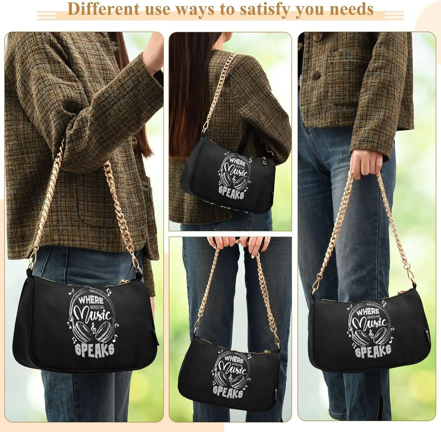 Women's Chain Bag, Shoulder Bag, Handbag Purse, Tote Bag, Fashion Underarm Bag