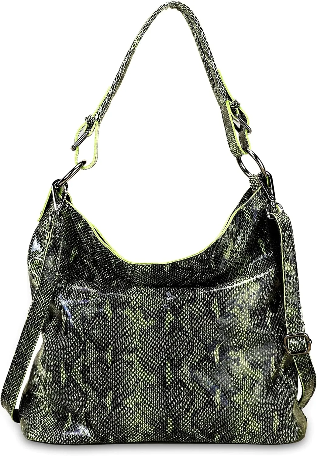 Women's Crossbody Bag with Adjustable Shoulder Strap in Snake Print Suitable for Casual and Formal Occasions