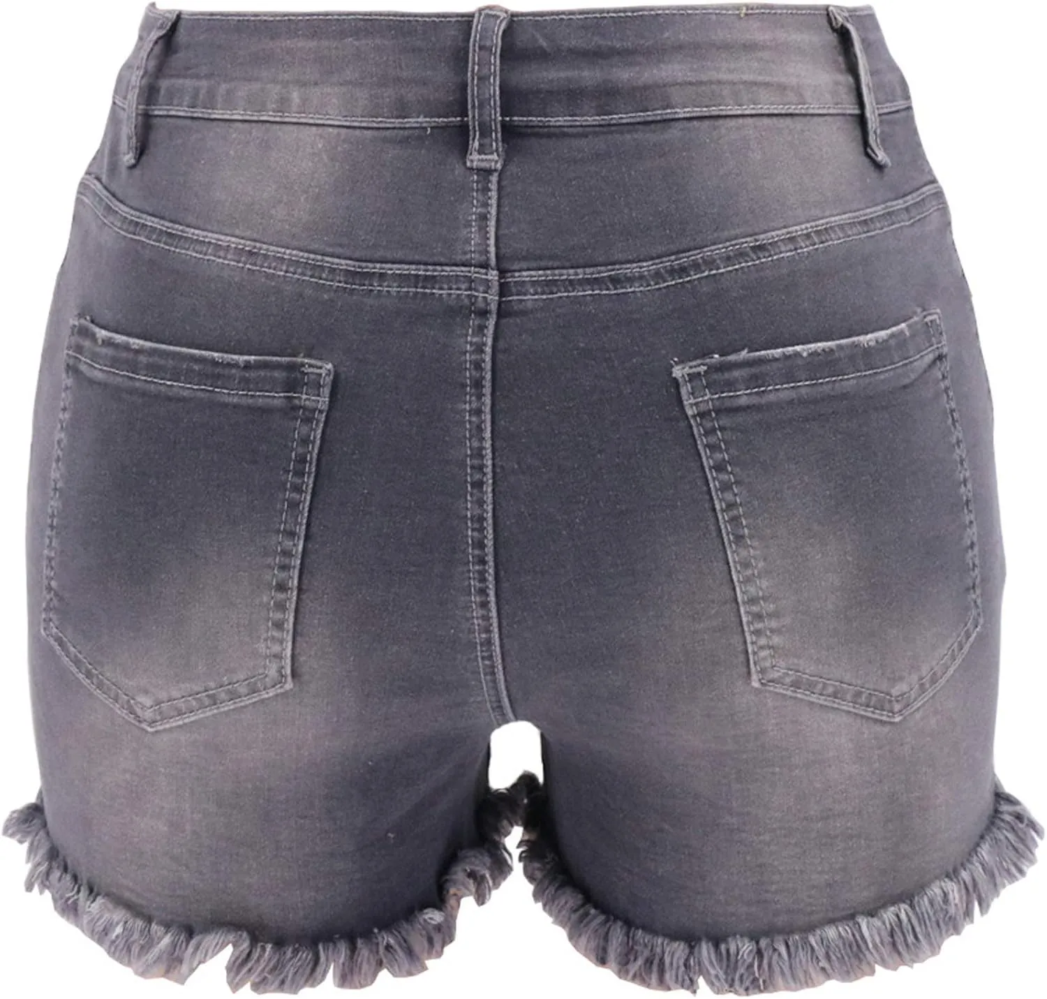 Womens Denim Shorts Mid Rise Ripped Jean Shorts Summer Stretchy Jean Shorts Distressed Rolled Hem Jeans Shorts