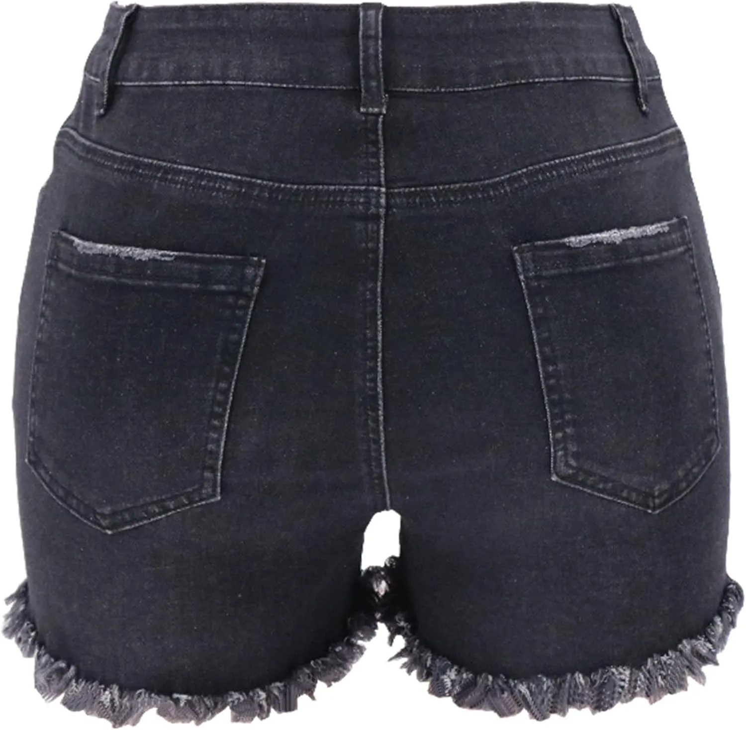 Womens Denim Shorts Mid Rise Ripped Jean Shorts Summer Stretchy Jean Shorts Distressed Rolled Hem Jeans Shorts