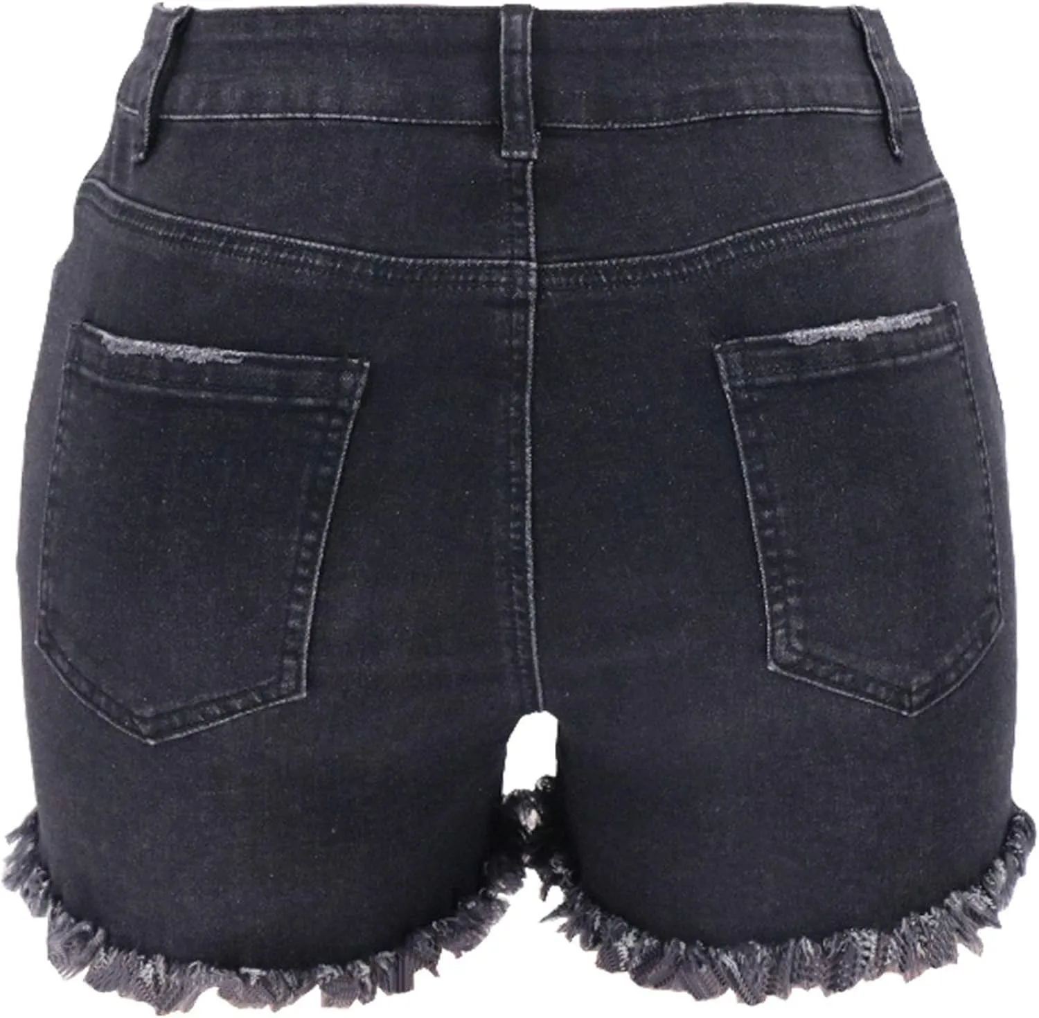 Womens Denim Shorts Mid Rise Ripped Jean Shorts Summer Stretchy Jean Shorts Distressed Rolled Hem Jeans Shorts