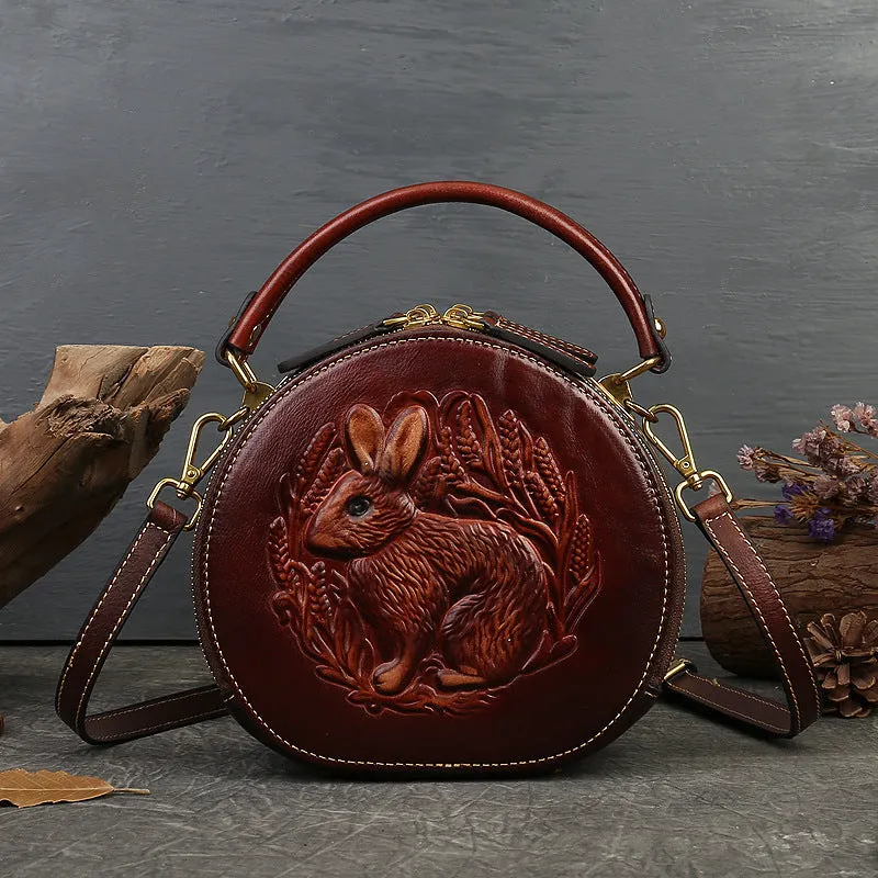 Women's Genuine Leather High-grade Artistic Ethnic Style Crossbody Bags