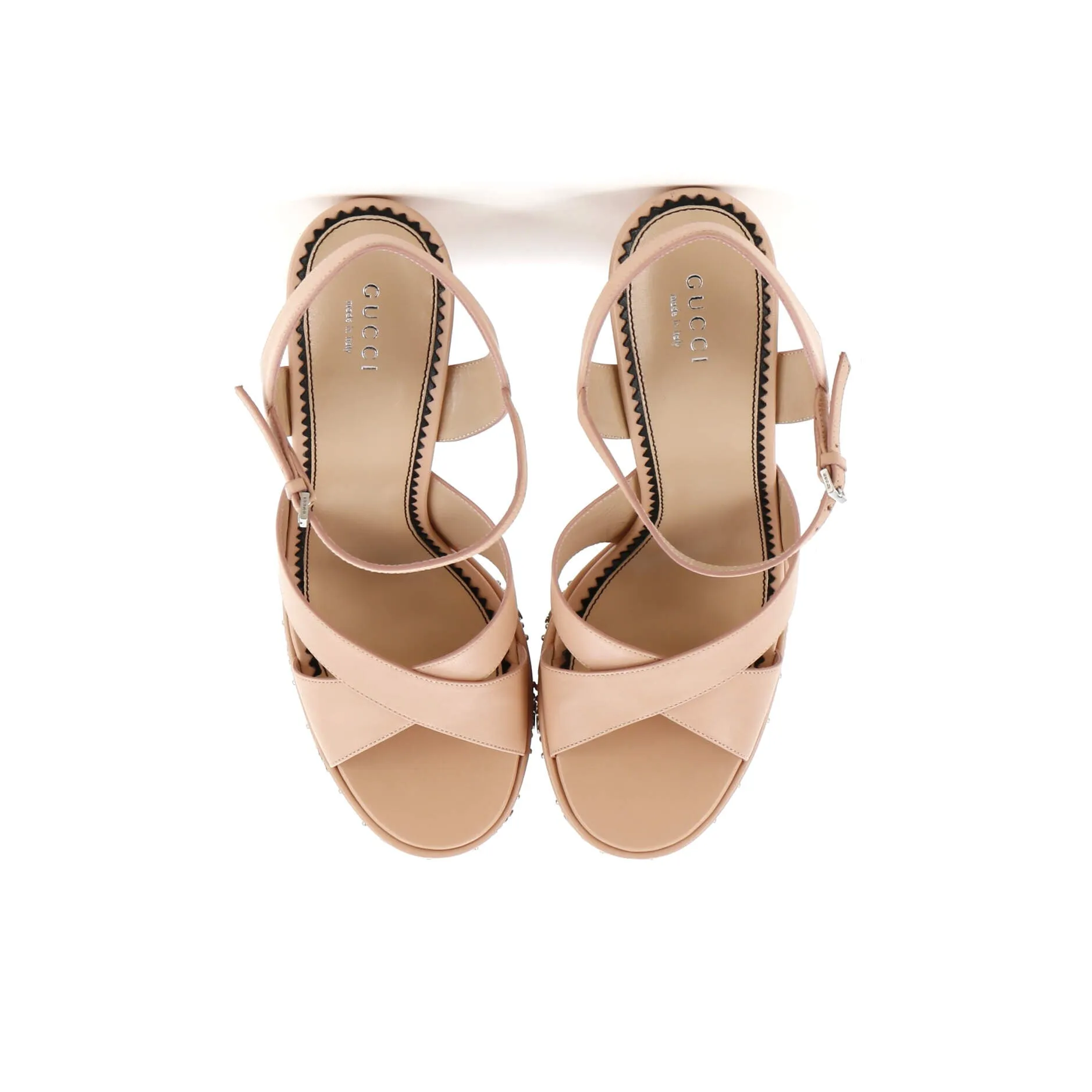 Women's Janaya GG Studded Platform Sandals Leather