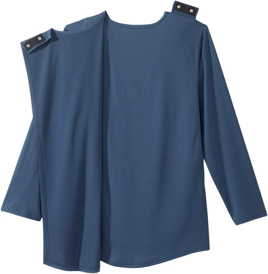 Women’s Open-Back Adaptive Long Sleeve Embellished Top