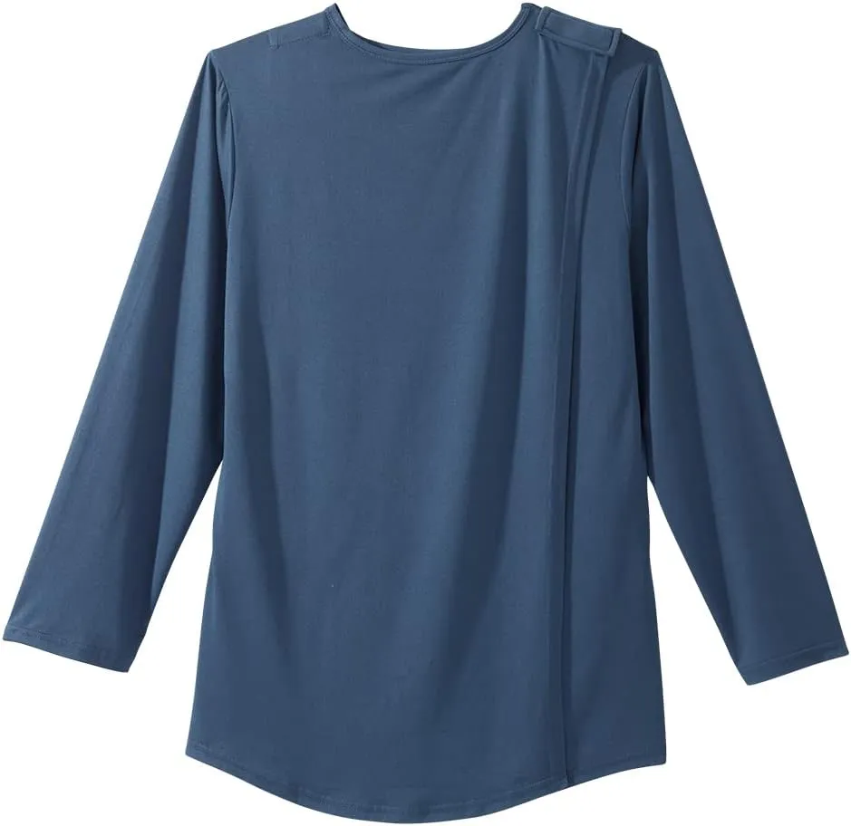 Women’s Open-Back Adaptive Long Sleeve Embellished Top