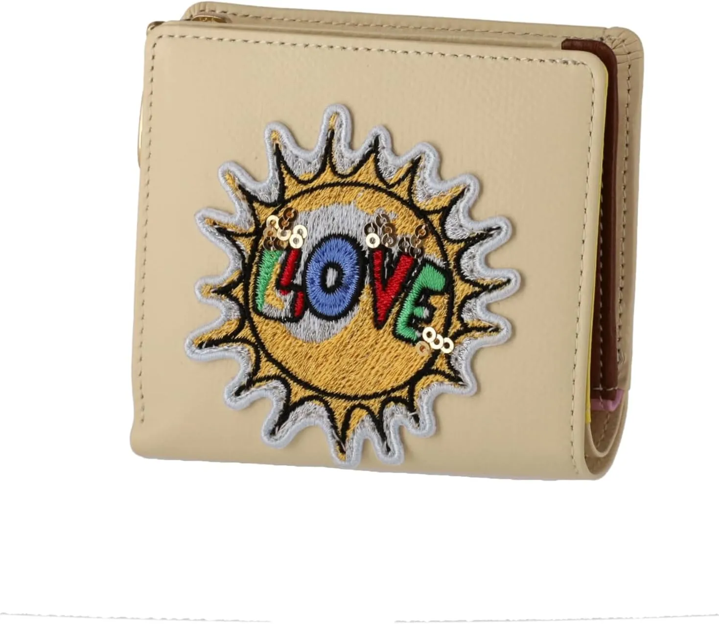 Women's Patch Embroidered Mini Wallet