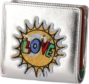 Women's Patch Embroidered Mini Wallet