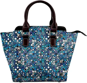 Women's Pu Leather Handbag Rivet Shoulder Bag Studded Top Handle Satchel Crossbody Tote Bag Punk Bag Purse