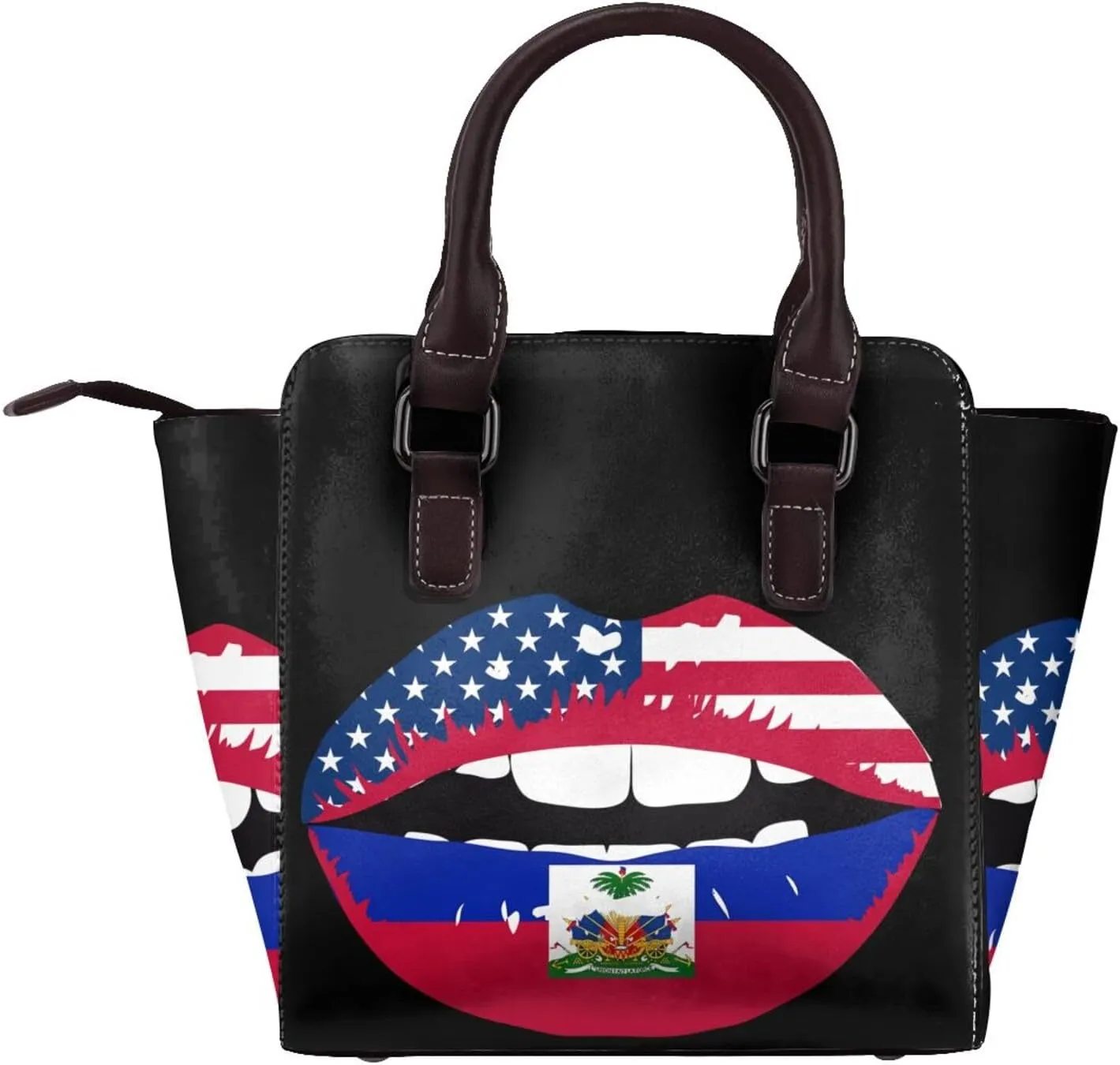 Women's Pu Leather Handbag Rivet Shoulder Bag Studded Top Handle Satchel Crossbody Tote Bag Punk Bag Purse