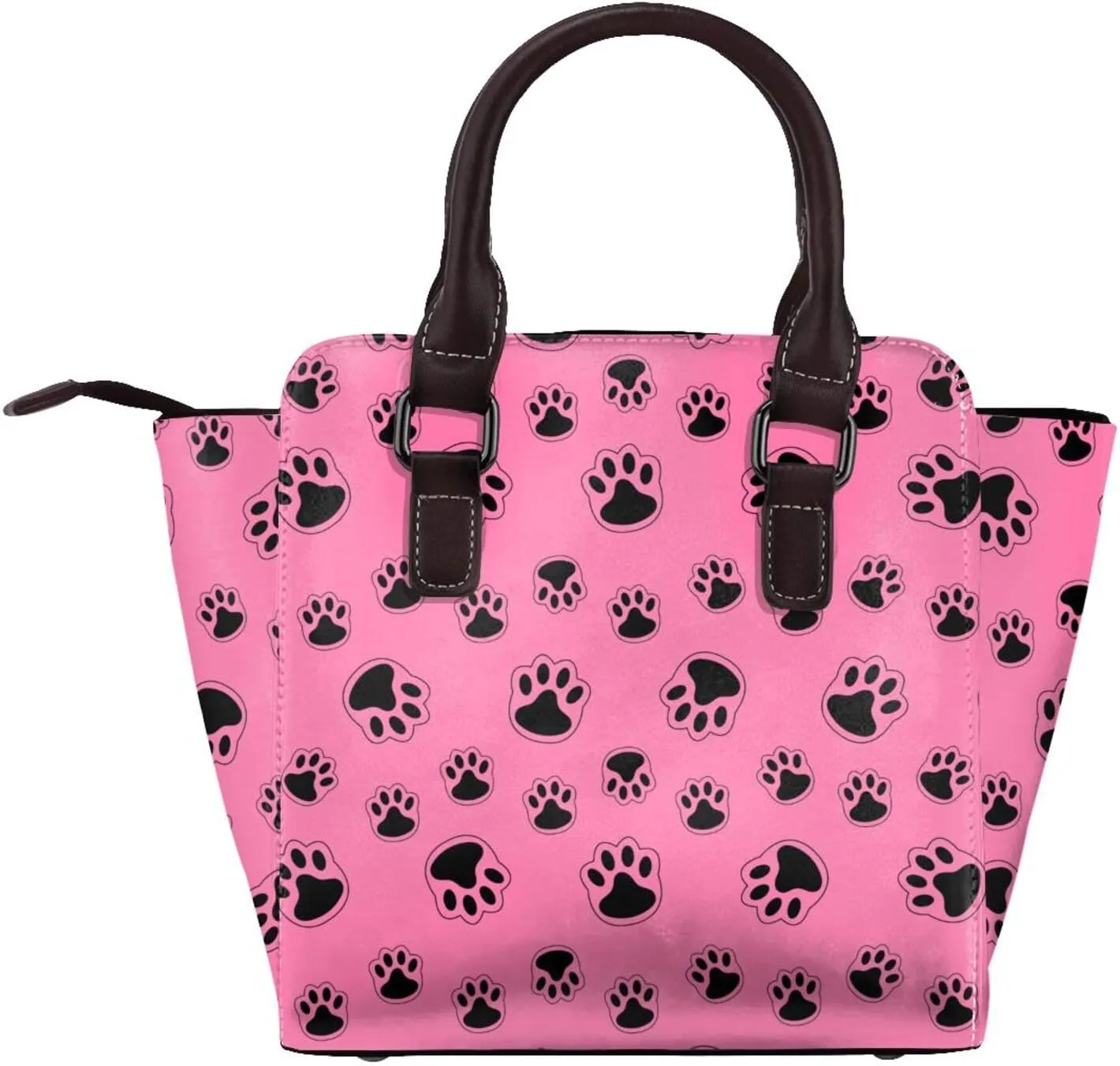 Women's Pu Leather Handbag Rivet Shoulder Bag Studded Top Handle Satchel Crossbody Tote Bag Punk Bag Purse