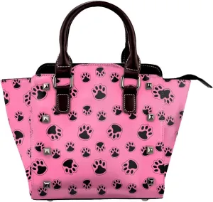 Women's Pu Leather Handbag Rivet Shoulder Bag Studded Top Handle Satchel Crossbody Tote Bag Punk Bag Purse