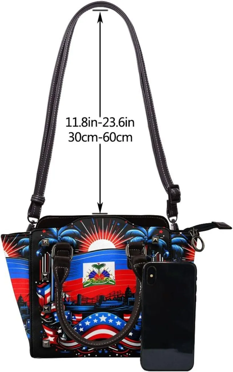Women's Pu Leather Handbag Rivet Shoulder Bag Studded Top Handle Satchel Crossbody Tote Bag Punk Bag Purse