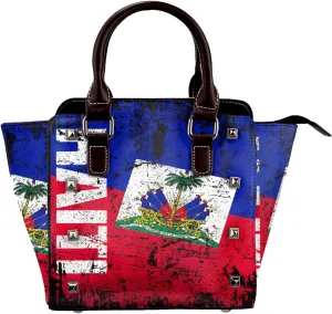 Women's Pu Leather Handbag Rivet Shoulder Bag Studded Top Handle Satchel Crossbody Tote Bag Punk Bag Purse