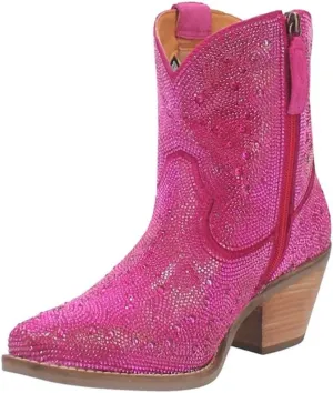 Women's Rhinestone Cowgirl Fashion Boot, Fuchsia, 9