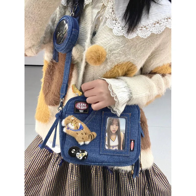 Women's Style Leisure Mini Denim Artistic Shopping Crossbody Bags