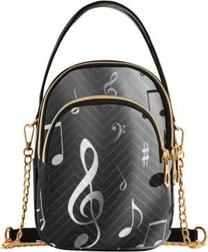 Women's Wave Cross Body Chest Bag, 52 inch Gold Chain Shoulder Handbag Purse