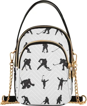 Women's Wave Cross Body Chest Bag, 52 inch Gold Chain Shoulder Handbag Purse